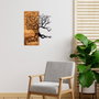 Wallity Muaz Accesorio decorativo de pared Negro y Nogal